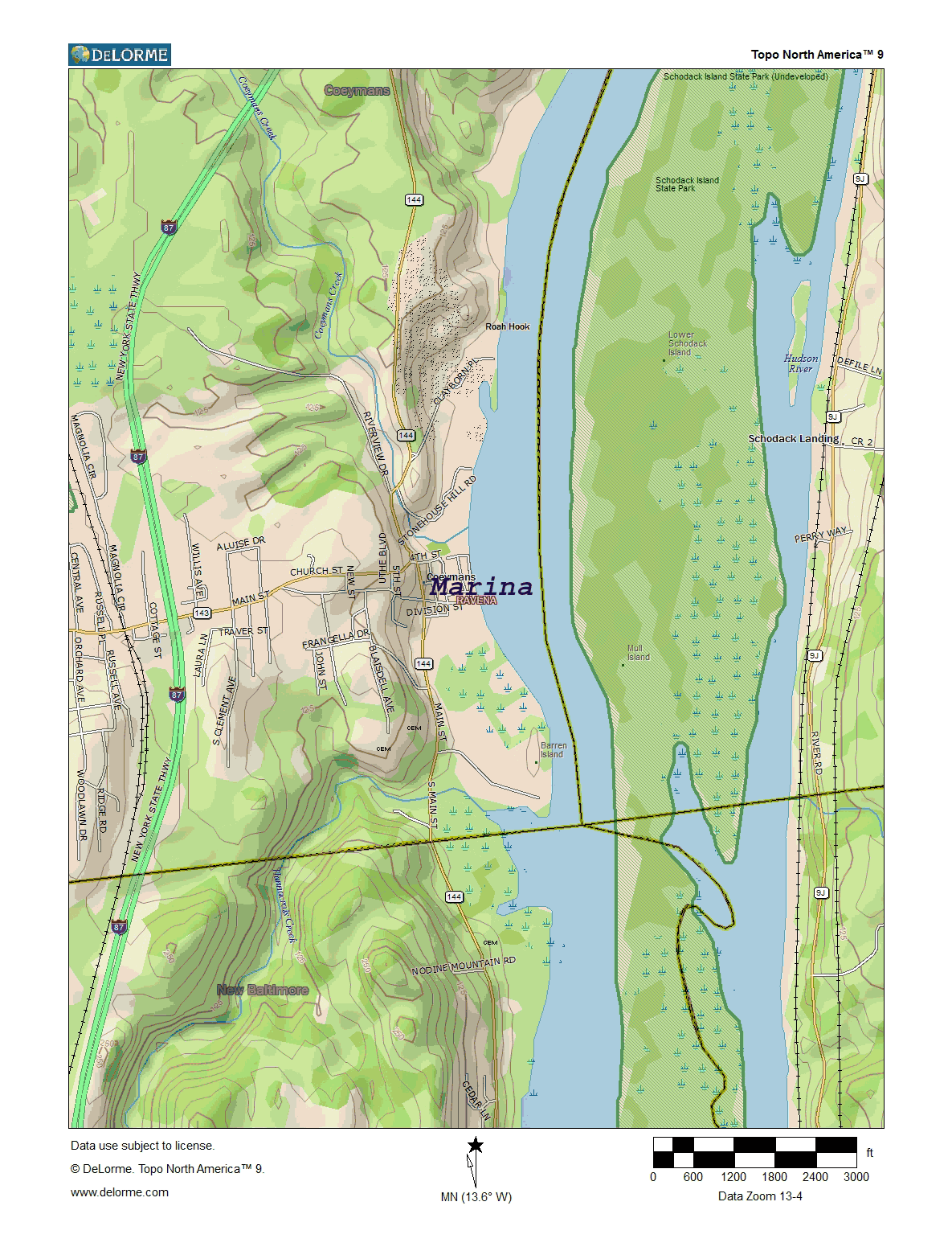 Coeymans Landing Topographic Map